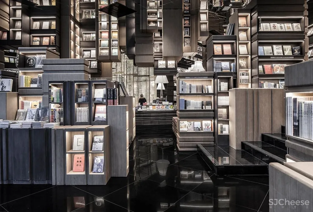 李想新作 宁波钟书阁,1230㎡,把201块“岩石”搬进书店