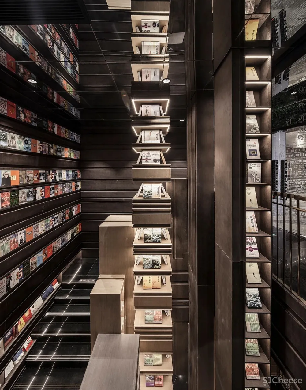 李想新作 宁波钟书阁,1230㎡,把201块“岩石”搬进书店