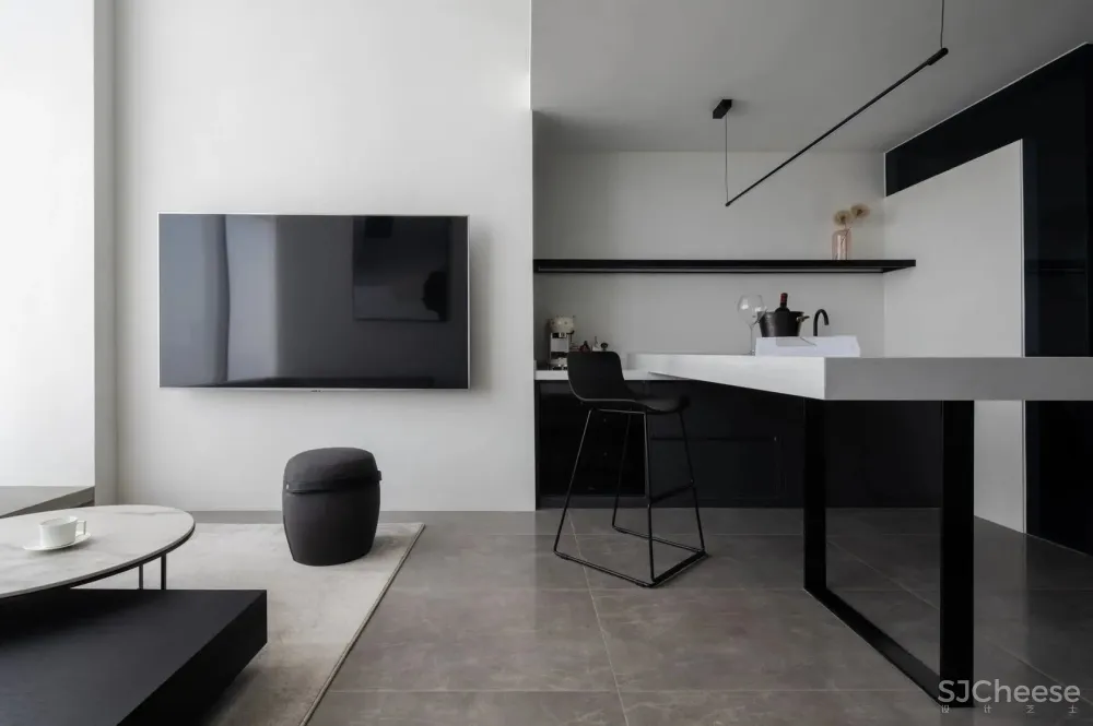 通透感 光影美学，打造黑白极简格调 桐里设计