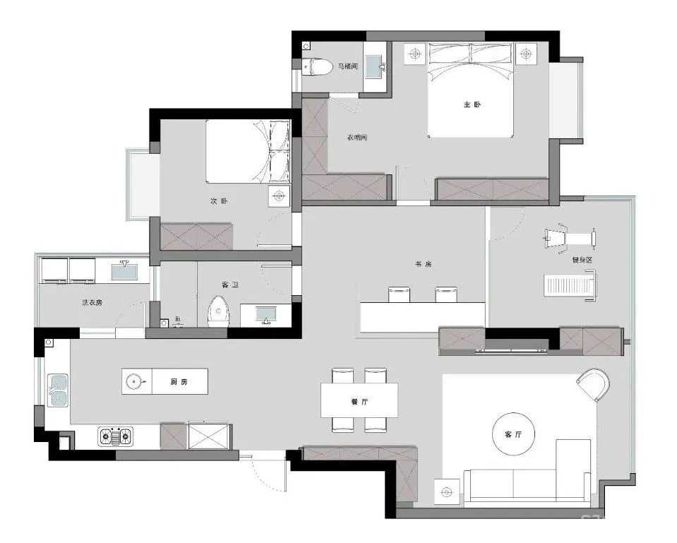 半开放式书房,现代设计新趋势