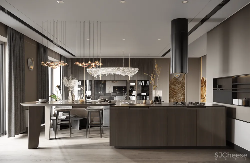 305㎡现代顶层复式,豪宅的正确打开方式!