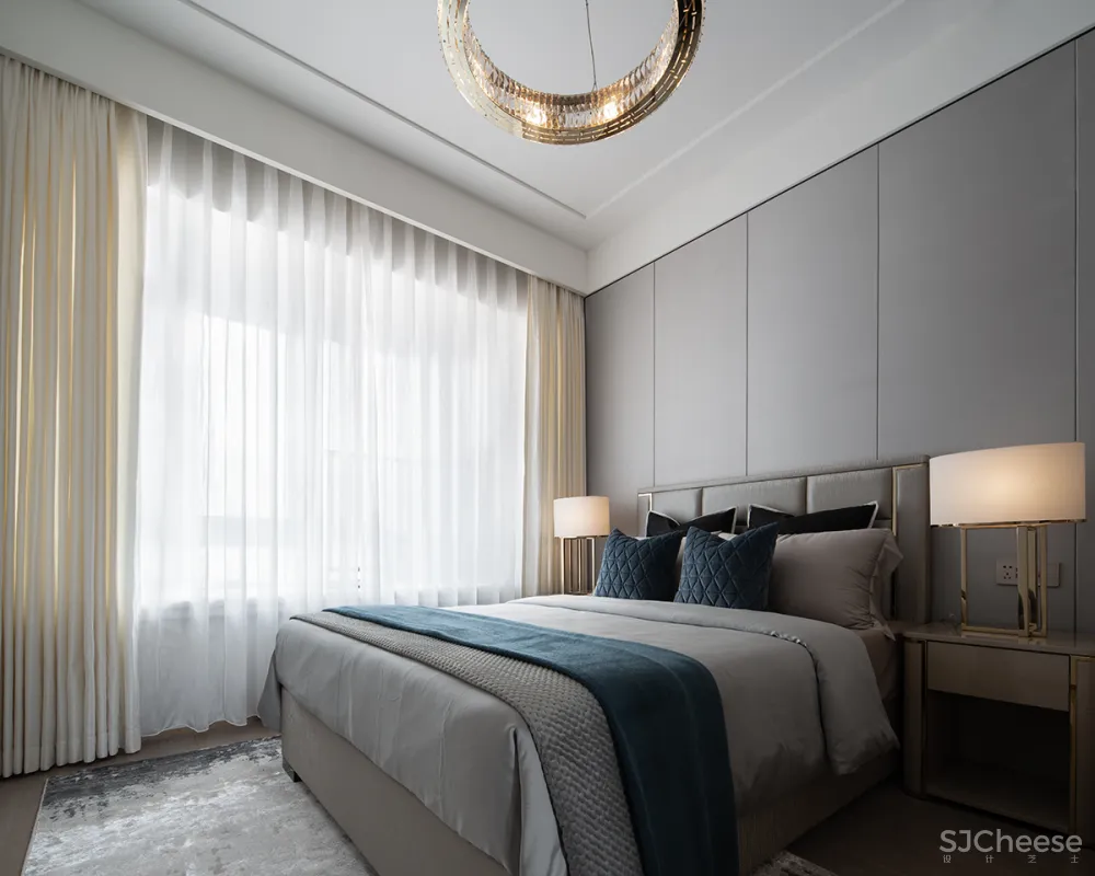 大气精致的155㎡住宅，一抹蓝色唤醒时尚气息！