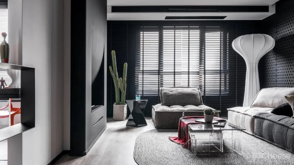 120㎡质感简约私宅,谁说黑色沉闷又压抑?