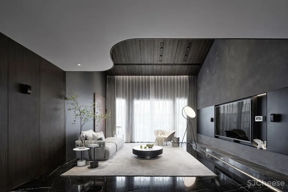 半挑空,现代简约大复式!