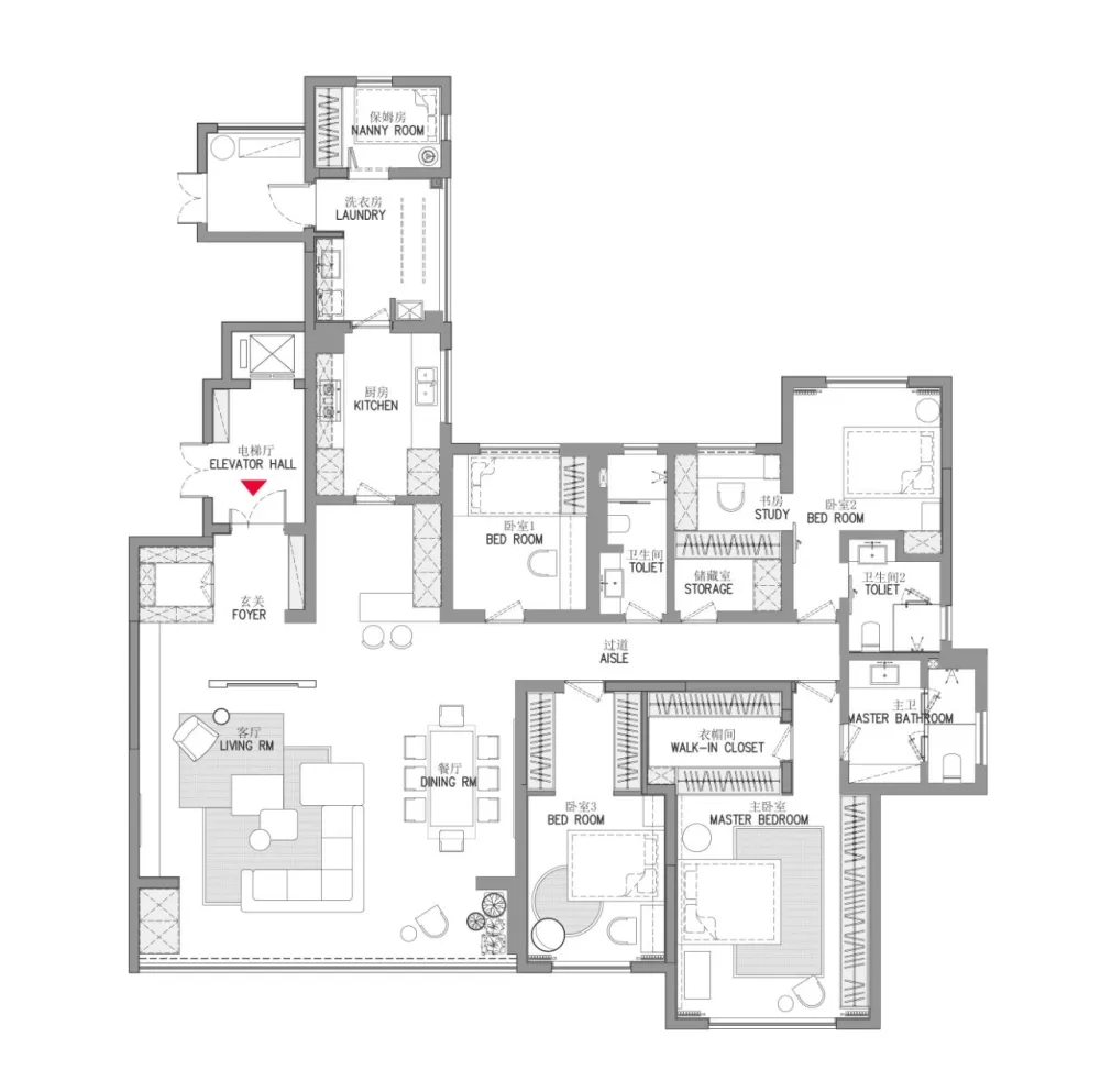240m² 极简大平层,兼顾自由与温暖的家