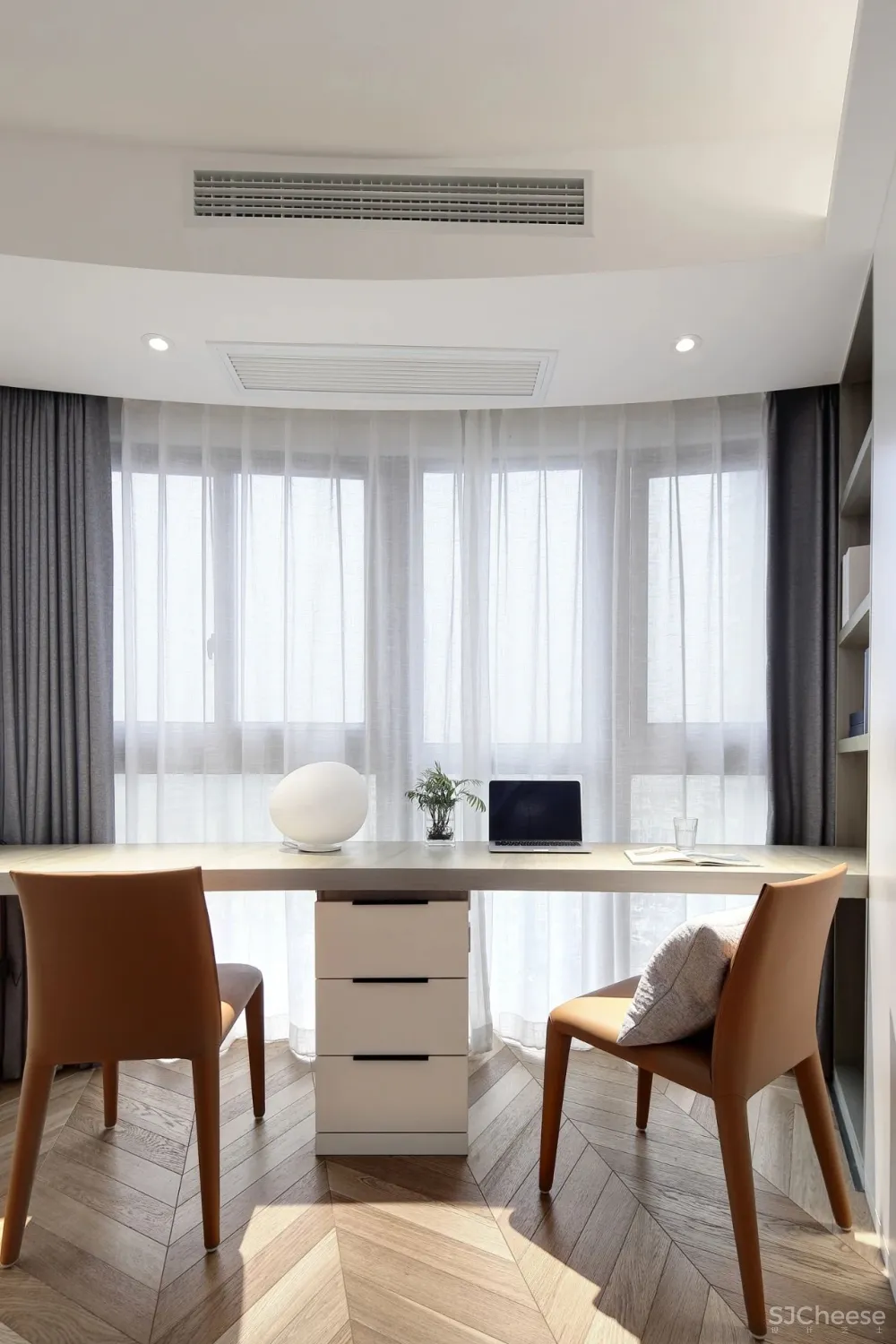 半开放式书房,现代设计新趋势