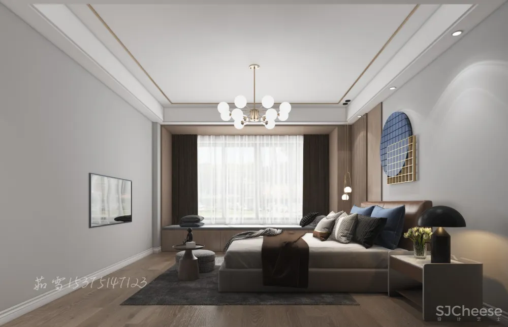 130平现代风格,低奢淡雅