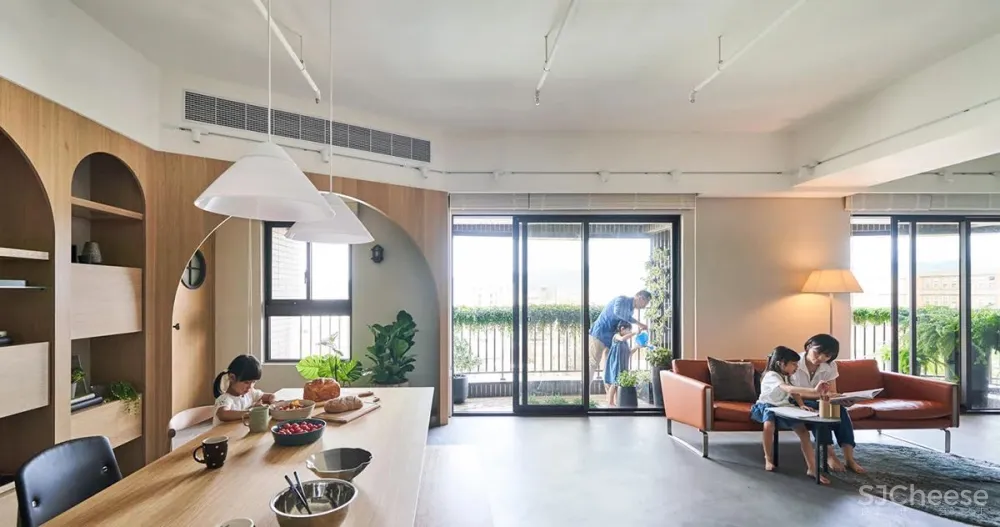 小树之家欢乐成长,158㎡木质双拼亲子宅 北欧建筑