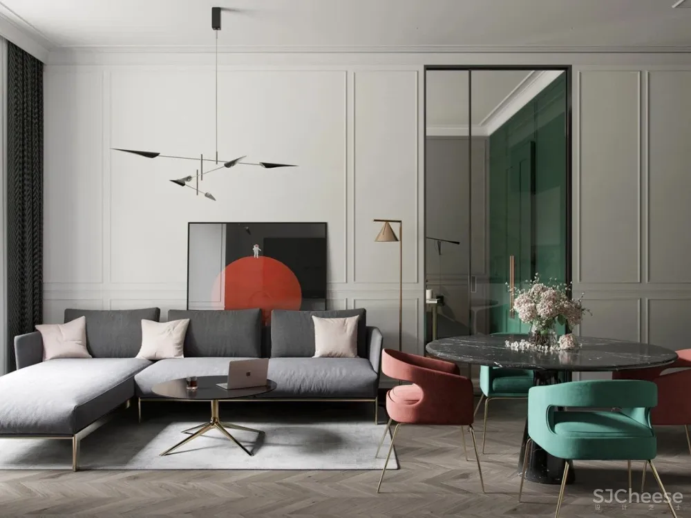 墨绿 脏粉，很有时髦感！