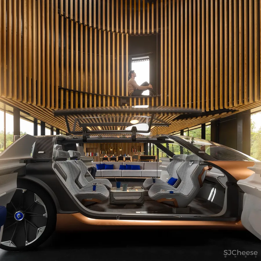 别墅这样设计,车库都省了!