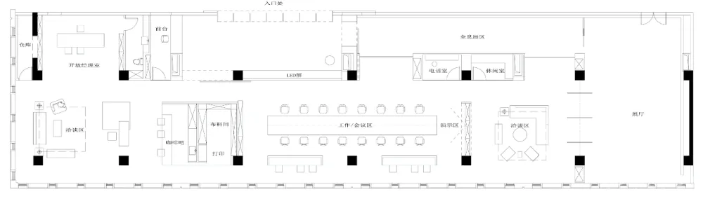 佳作 万境设计 × 凌笛OFFICE:极简办公空间的场所精神
