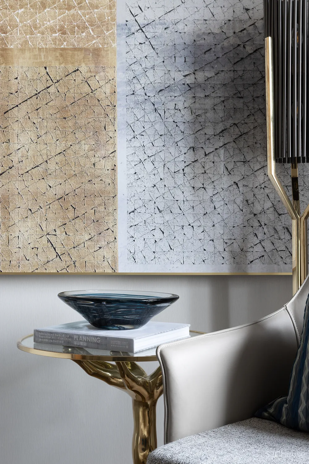 大气精致的155㎡住宅，一抹蓝色唤醒时尚气息！