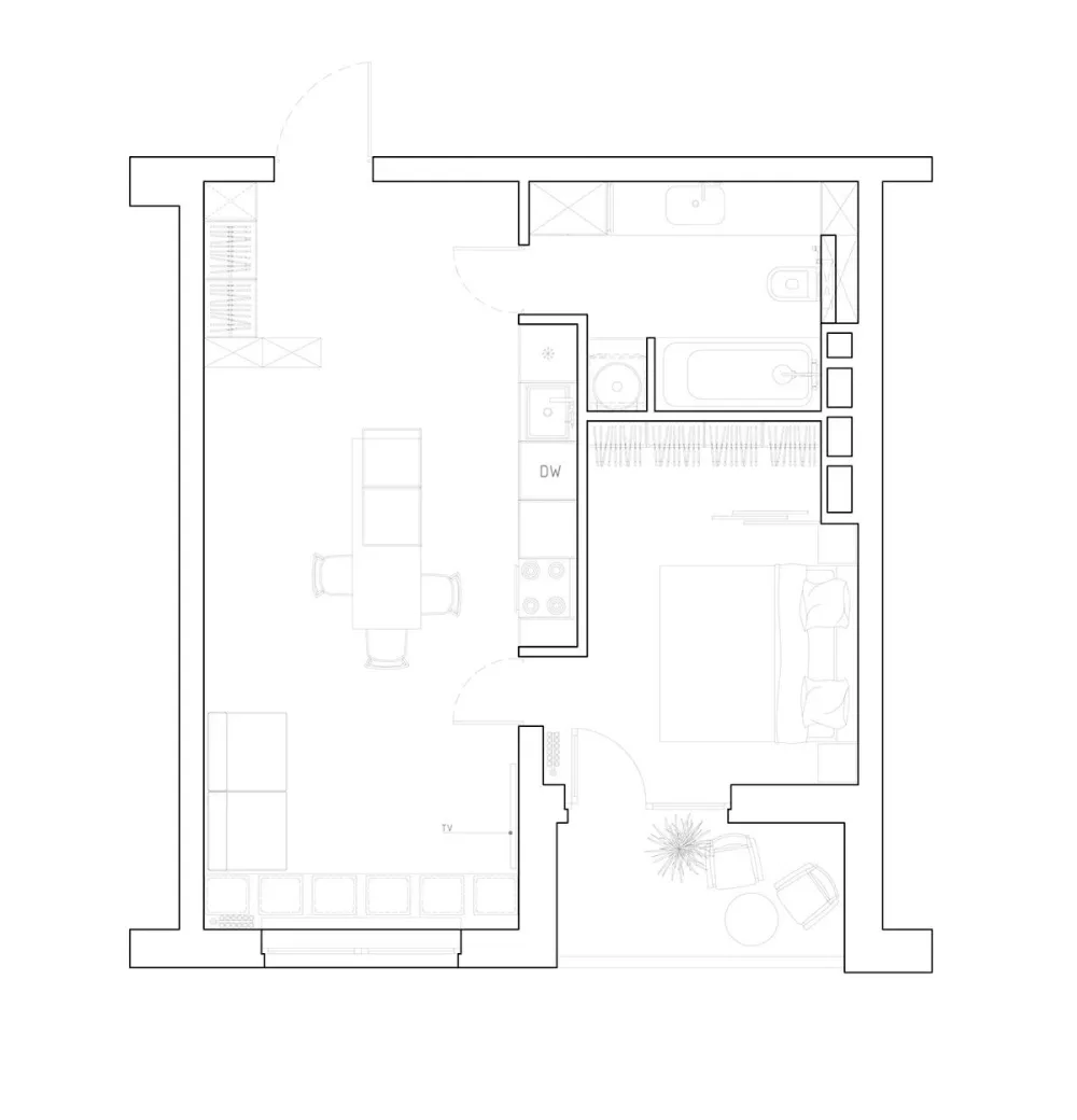 Barinov Andrey新作 45.5㎡精致小宅