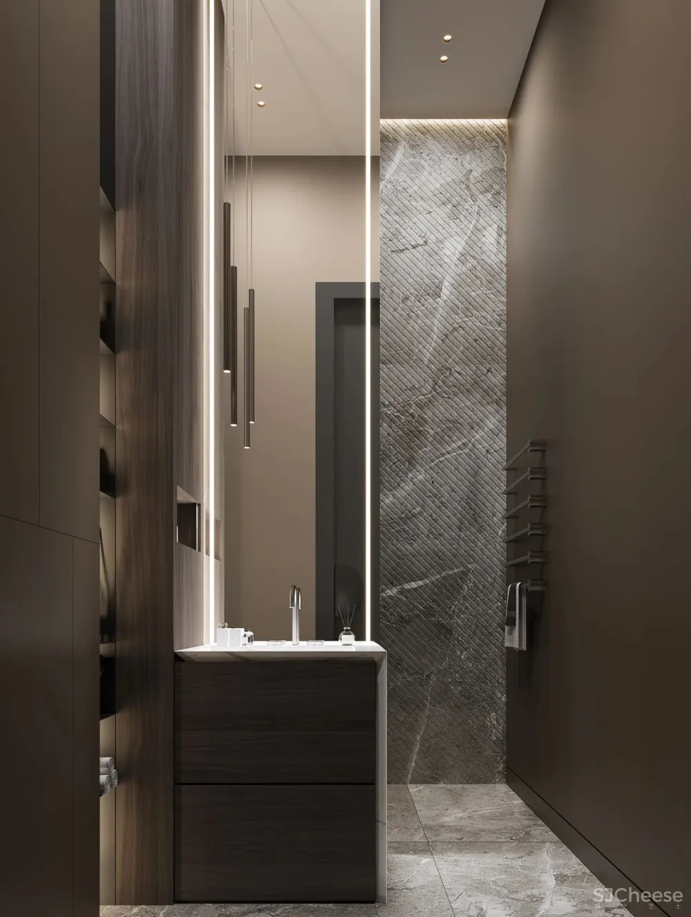 305㎡现代顶层复式,豪宅的正确打开方式!