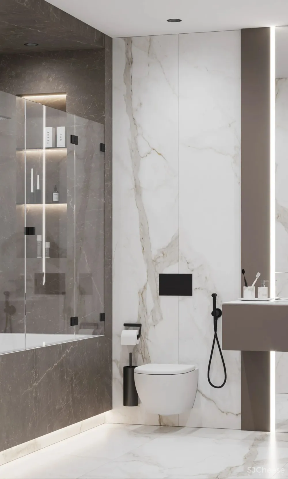 胡桃木 低饱和度橙色,演绎大气时尚质感空间!