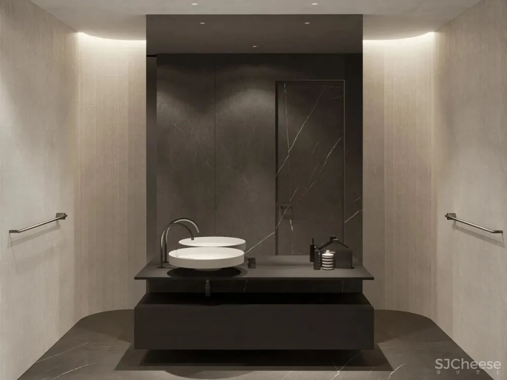 151㎡ 现代极简私宅,“石”光里的低调奢华