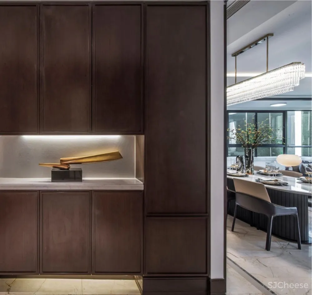 200㎡海派低奢样板间,融入秦淮河畔的当代人居