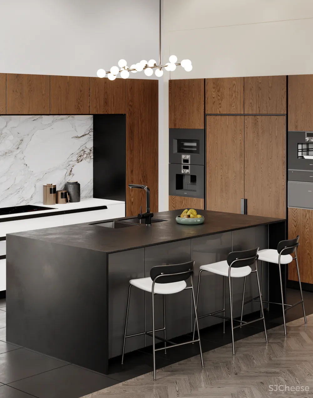 305㎡现代顶层复式,豪宅的正确打开方式!