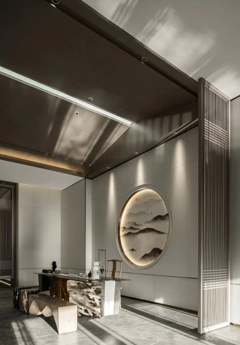 元禾大千 建发鼎华 · 北大珑廷售楼中心,重塑对简雅禅居的理解