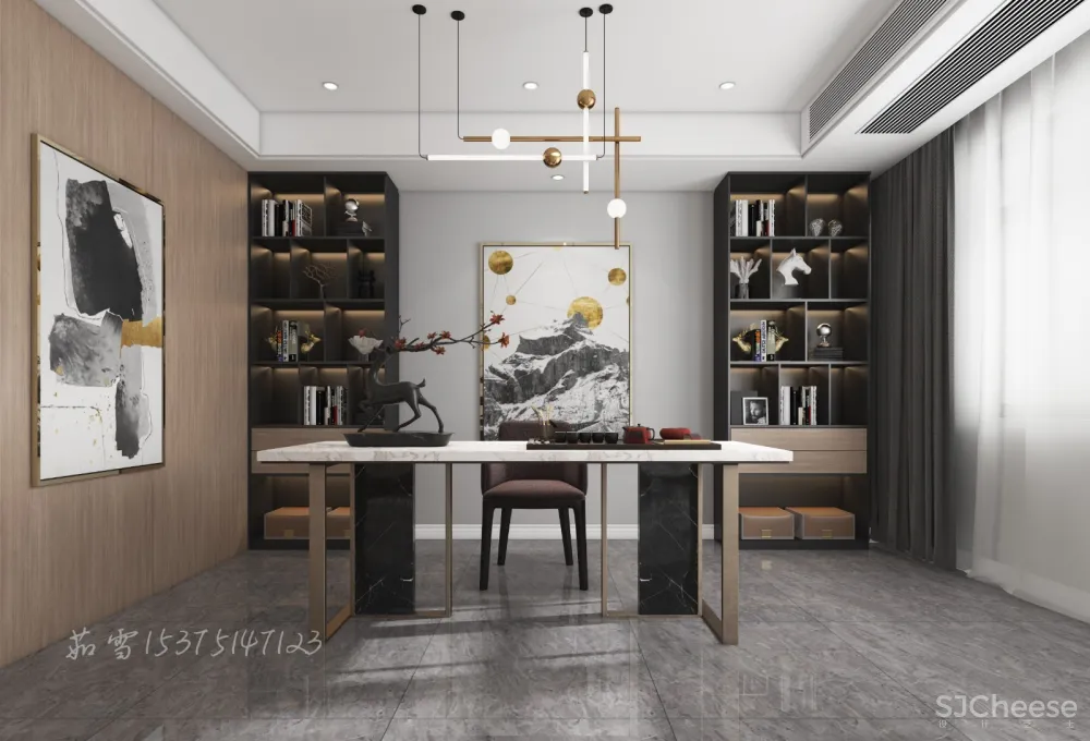 130平现代风格,低奢淡雅