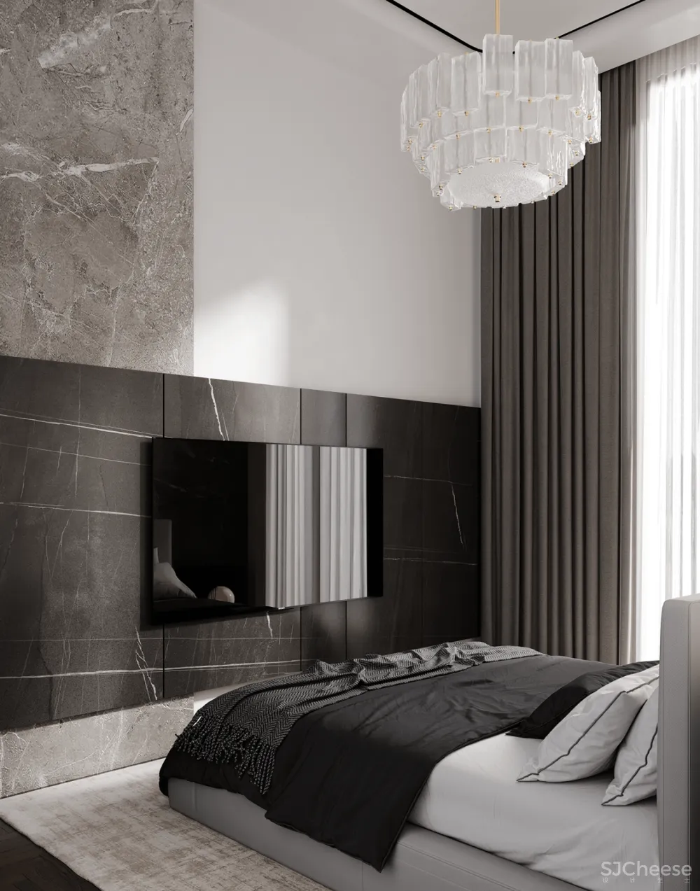 305㎡现代顶层复式,豪宅的正确打开方式!