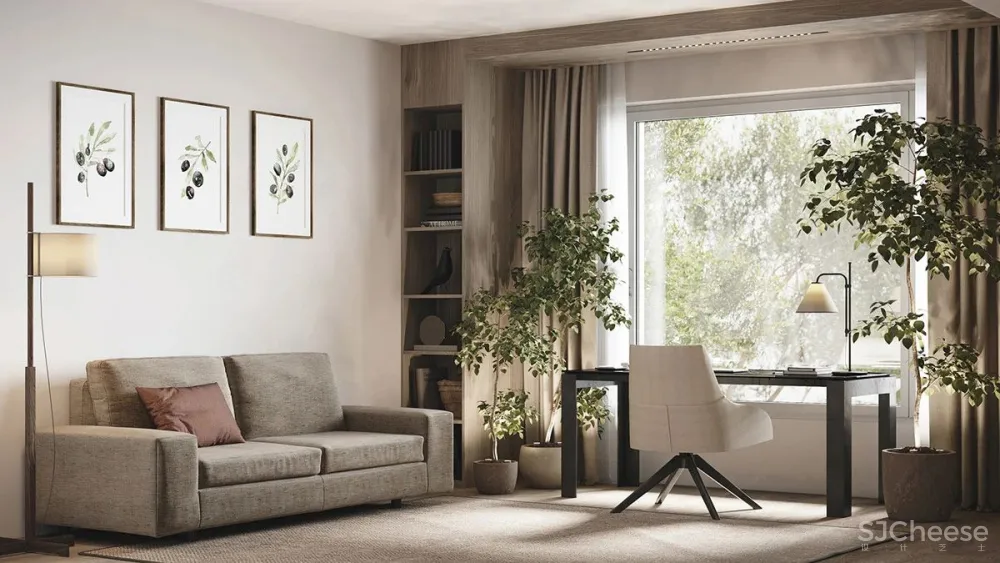 丰富的棕色和灰色调