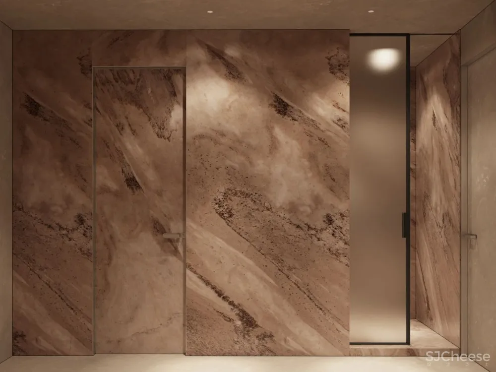 151㎡ 现代极简私宅,“石”光里的低调奢华