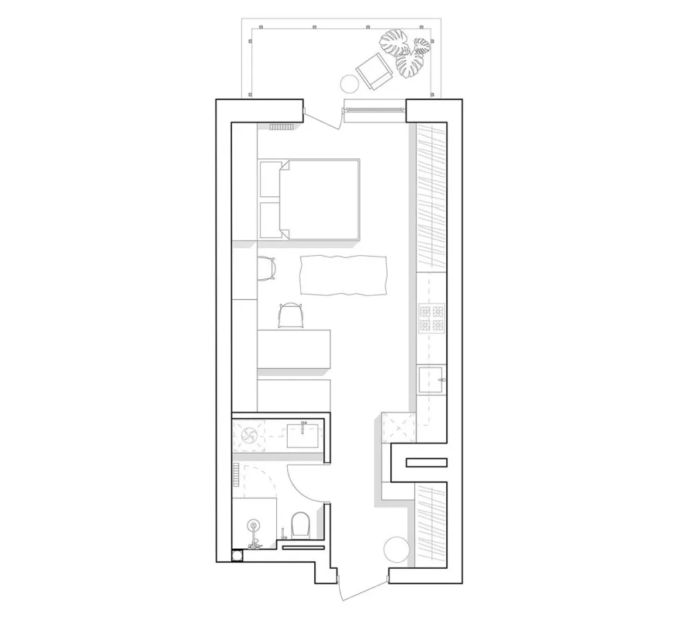 具有功能性和美学的小公寓