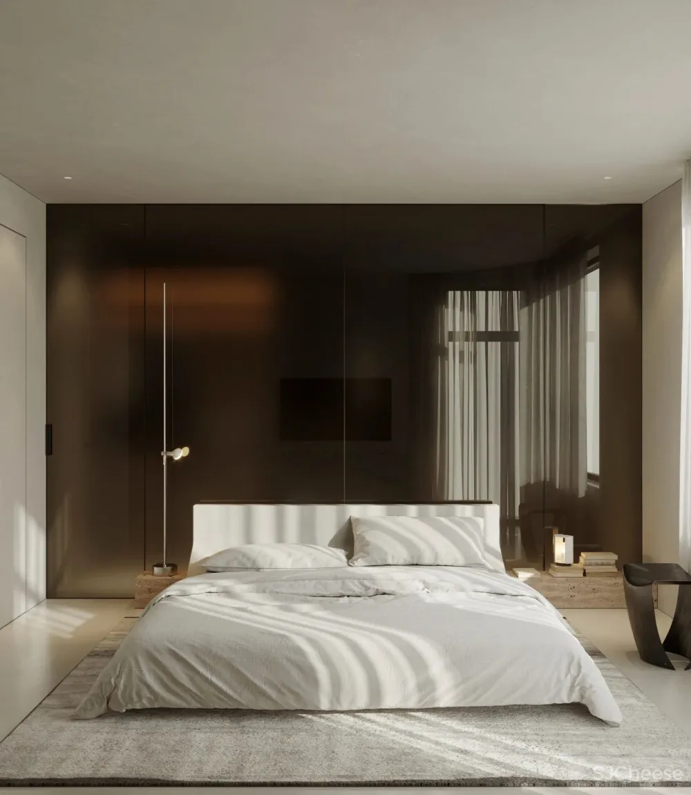 151㎡ 现代极简私宅,“石”光里的低调奢华