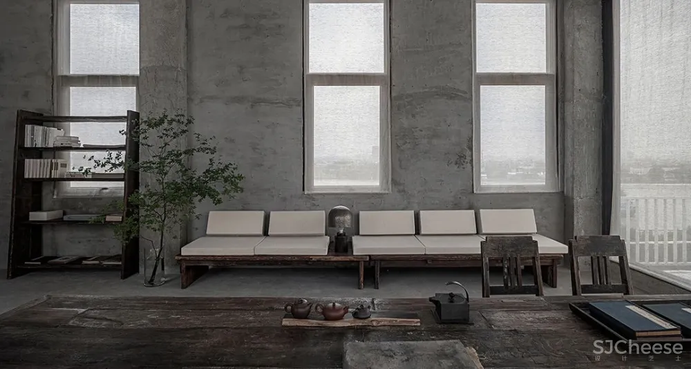 广州伶居侘寂风总部办公，旧得很高级！