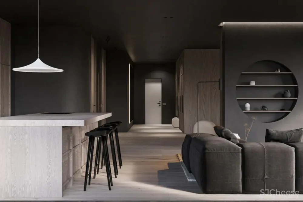 极简黑色系私宅,不是谁都能Hold得住