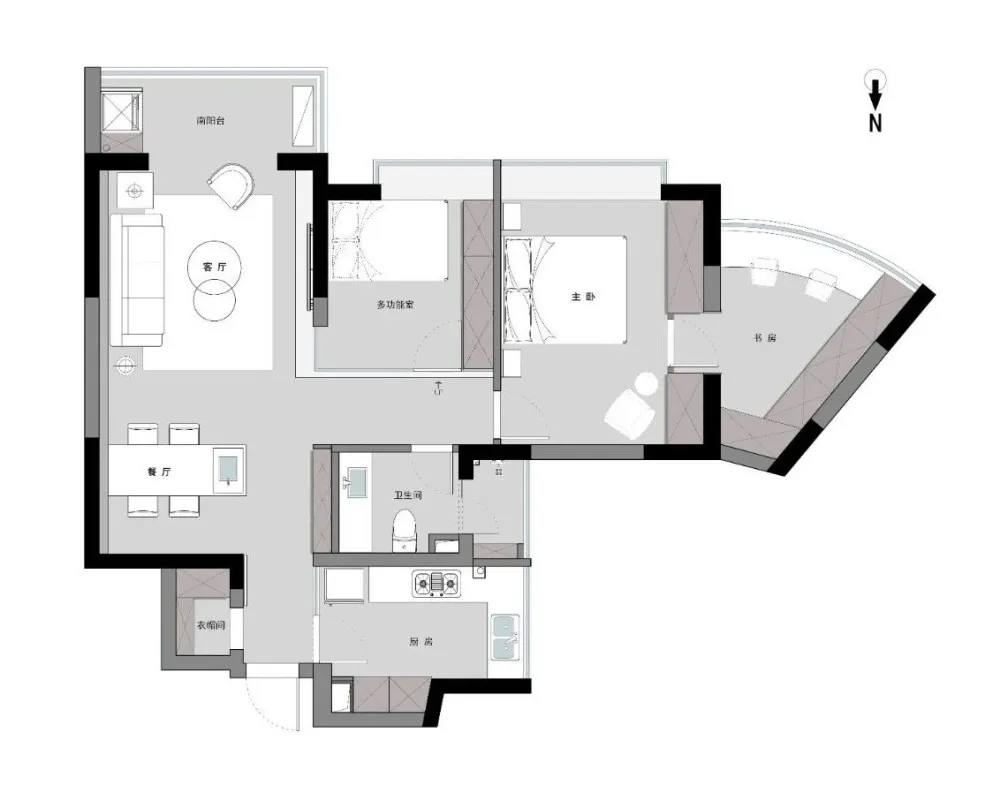 半开放式书房,现代设计新趋势