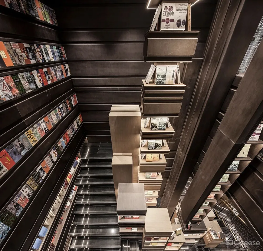 李想新作 宁波钟书阁,1230㎡,把201块“岩石”搬进书店