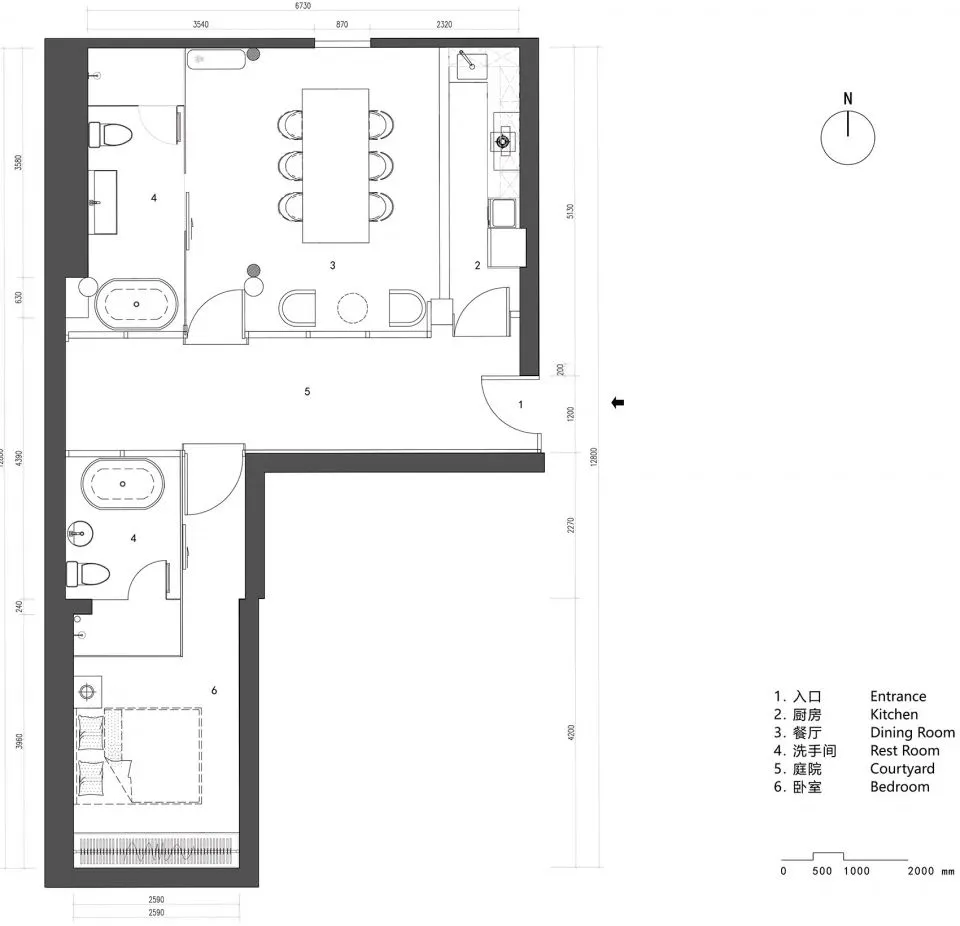 胡同里的镜面院子 宝钞胡同隐院 DAGA大观建筑