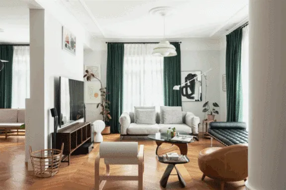 去别墅风装修，这个300㎡美得清新脱俗