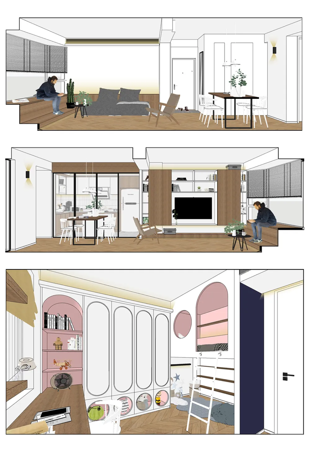 89㎡学区房改造,简约木质,超舒适!