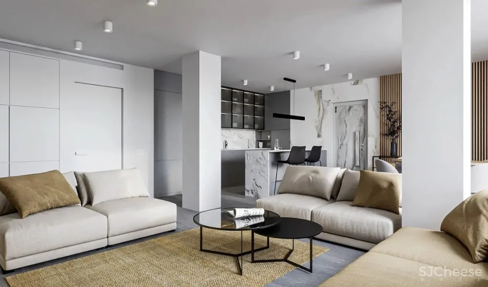 音乐老师进门不做隔断,138㎡三居室无玄关,照样美上天!