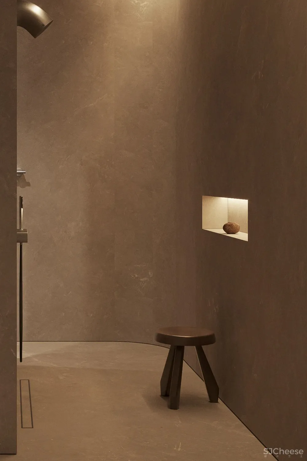 151㎡ 现代极简私宅,“石”光里的低调奢华