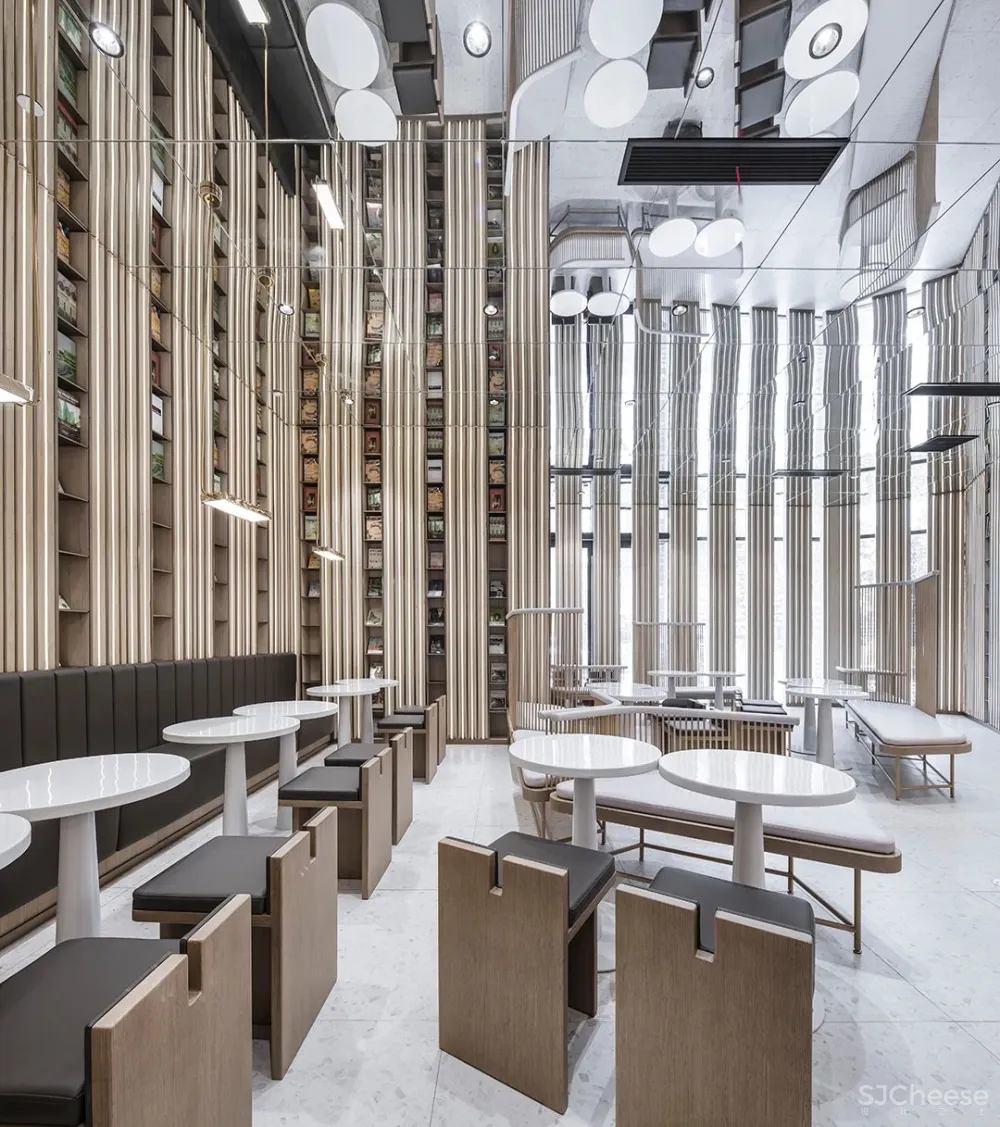 李想新作 宁波钟书阁,1230㎡,把201块“岩石”搬进书店