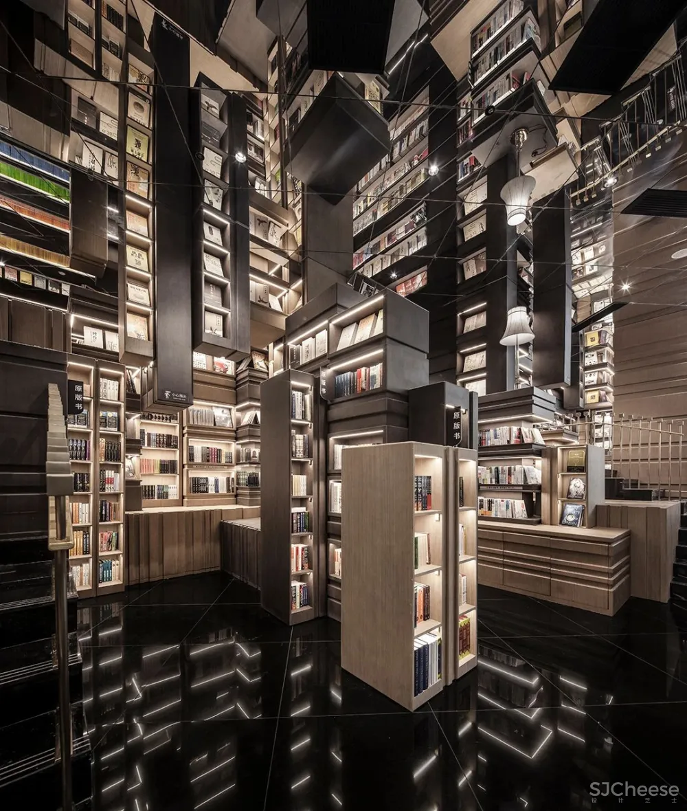 李想新作 宁波钟书阁,1230㎡,把201块“岩石”搬进书店