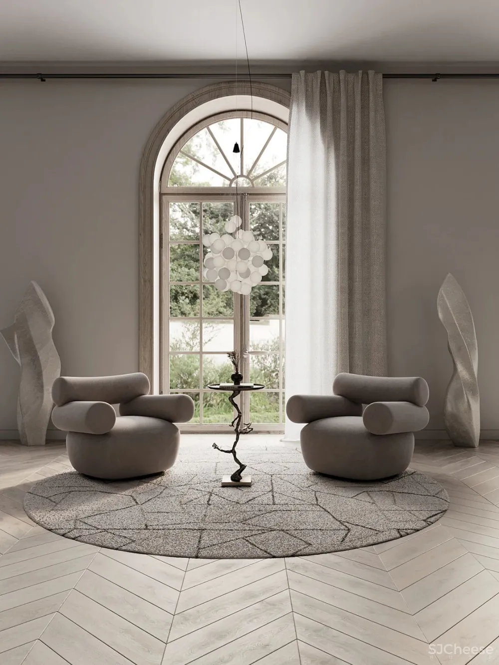 黄铜 原木,优雅的轻奢居所