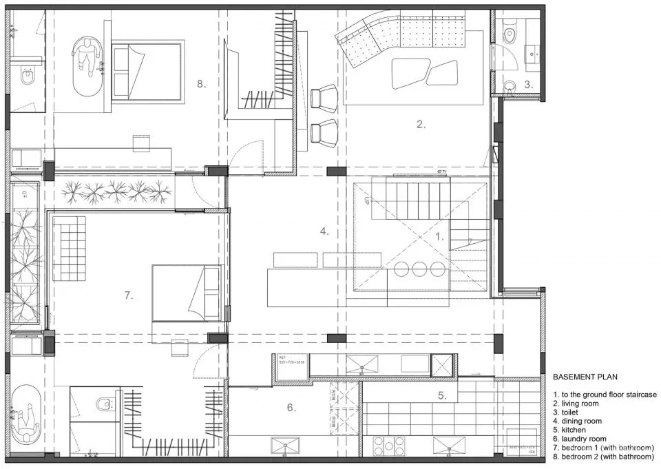 将绿意和天光引入地下 士东许宅 KC design studio