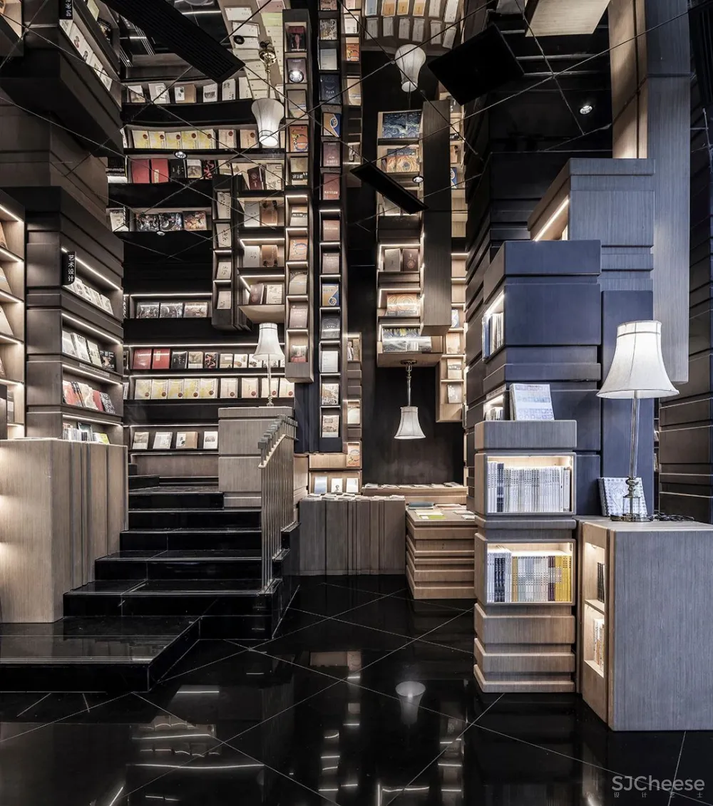 李想新作 宁波钟书阁,1230㎡,把201块“岩石”搬进书店