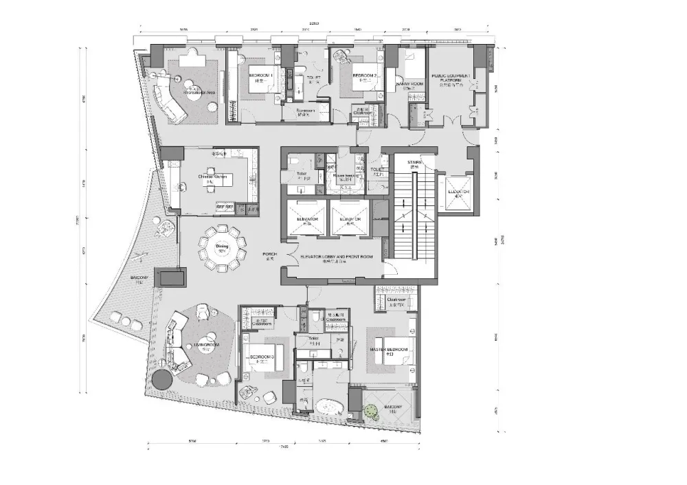 柯翊设计│ 绍兴源盛·云锦中心大平层样板间