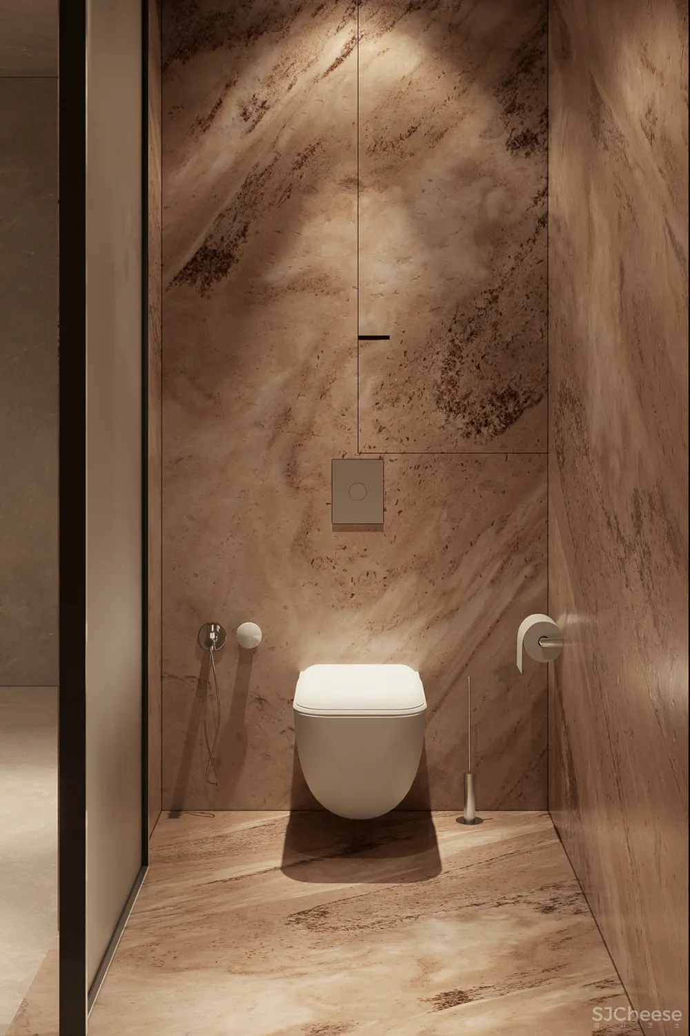 151㎡ 现代极简私宅,“石”光里的低调奢华