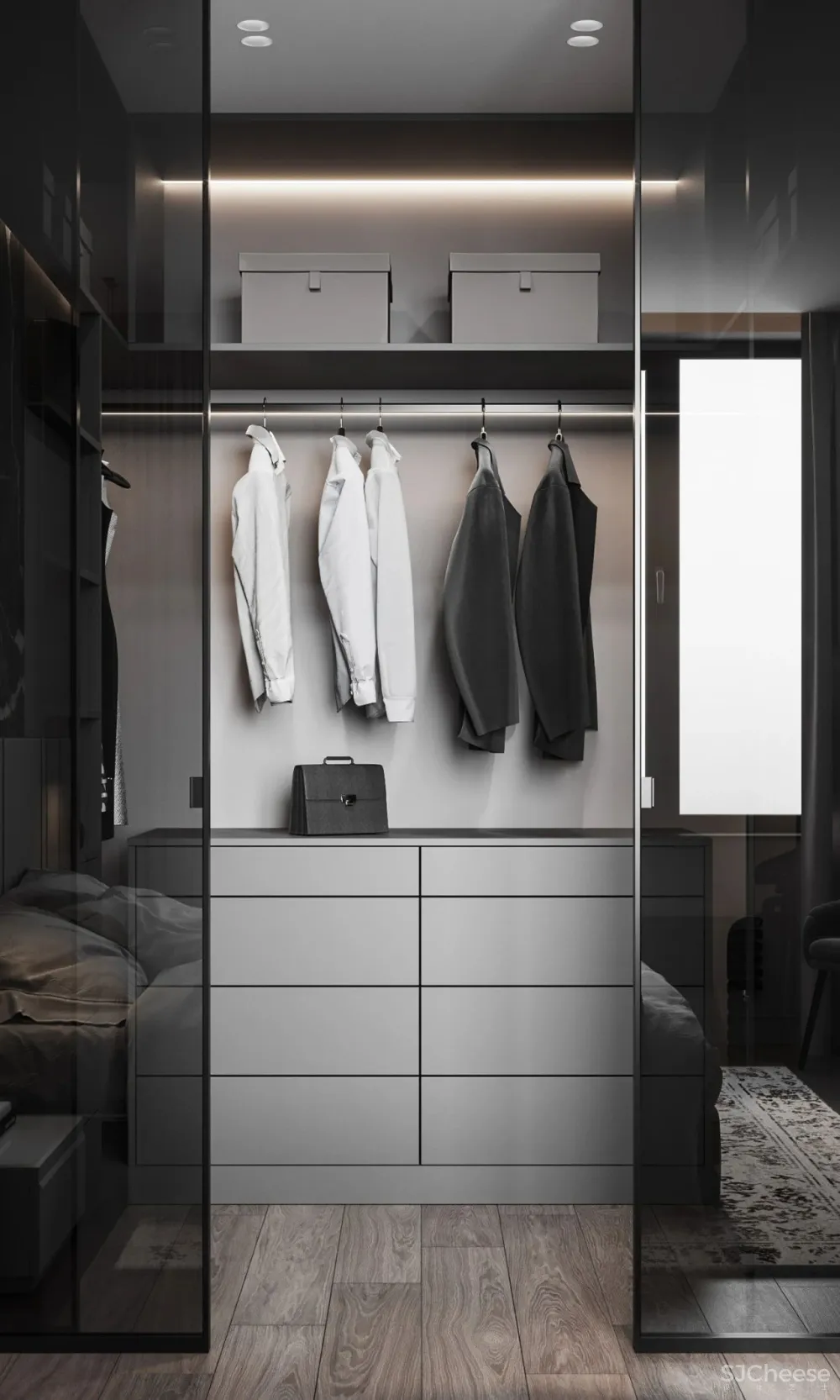 胡桃木 低饱和度橙色,演绎大气时尚质感空间!