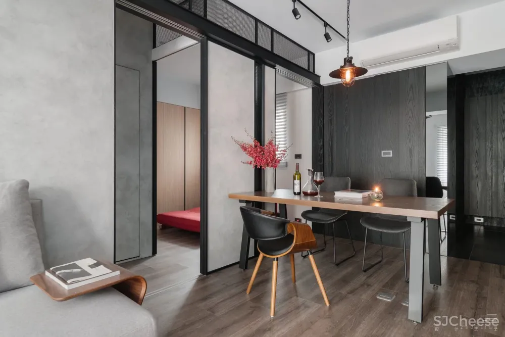 工业风灰调公寓，自由弹性空间