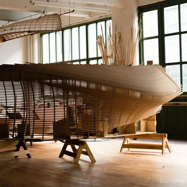 耗资 7 亿的剧院设计，蒸汽弯曲的实木栏杆，真是「费工费料」