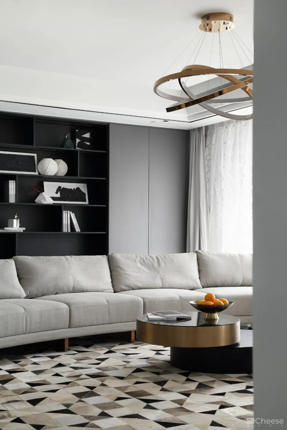 设计师丁捷:270㎡现代极简大宅,繁华之中的静谧空间