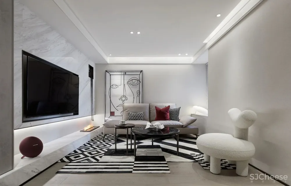 色彩与材质的艺术,现代摩登气息的一方天地 忱意设计